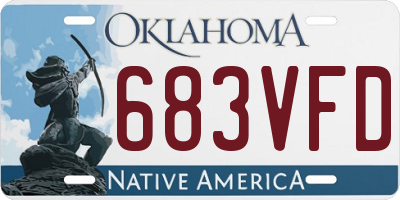 OK license plate 683VFD