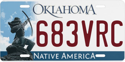 OK license plate 683VRC