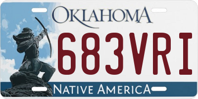OK license plate 683VRI