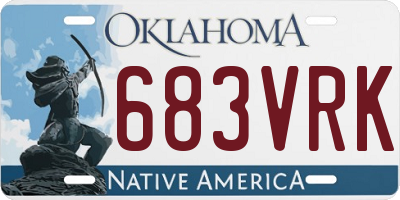 OK license plate 683VRK