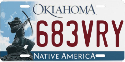 OK license plate 683VRY