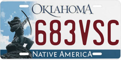 OK license plate 683VSC
