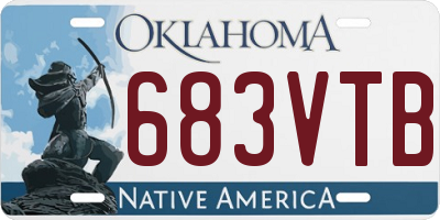 OK license plate 683VTB