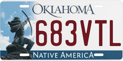 OK license plate 683VTL