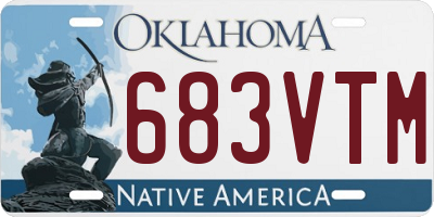 OK license plate 683VTM