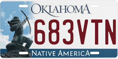 OK license plate 683VTN