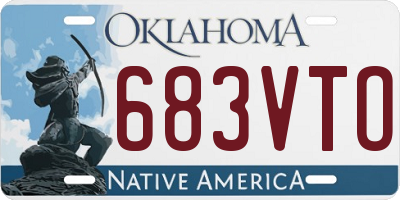OK license plate 683VTO
