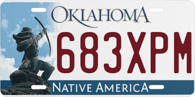 OK license plate 683XPM