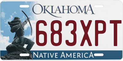 OK license plate 683XPT