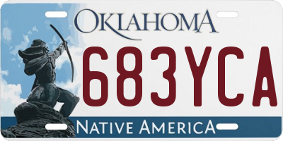 OK license plate 683YCA