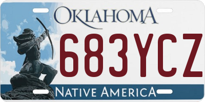 OK license plate 683YCZ