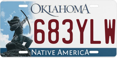 OK license plate 683YLW