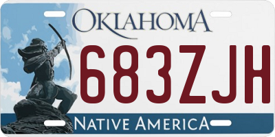 OK license plate 683ZJH