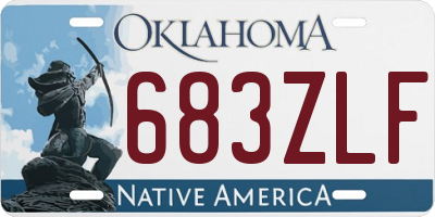 OK license plate 683ZLF