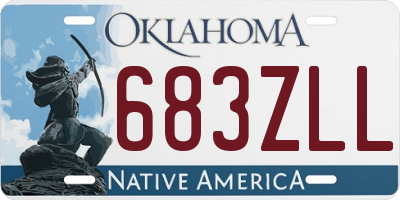 OK license plate 683ZLL