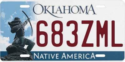 OK license plate 683ZML