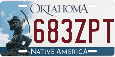 OK license plate 683ZPT