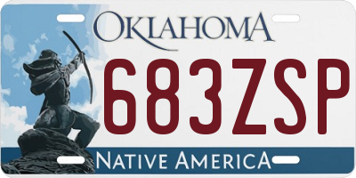 OK license plate 683ZSP