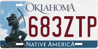 OK license plate 683ZTP