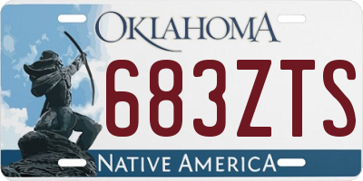 OK license plate 683ZTS