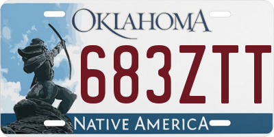 OK license plate 683ZTT