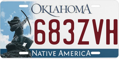 OK license plate 683ZVH