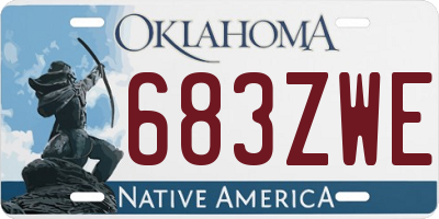 OK license plate 683ZWE