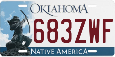 OK license plate 683ZWF