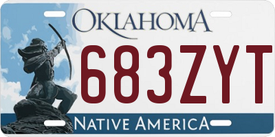 OK license plate 683ZYT