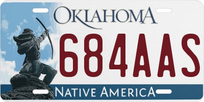OK license plate 684AAS