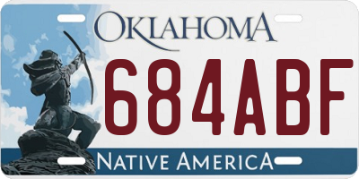 OK license plate 684ABF