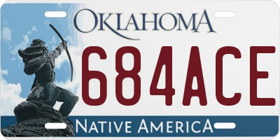 OK license plate 684ACE