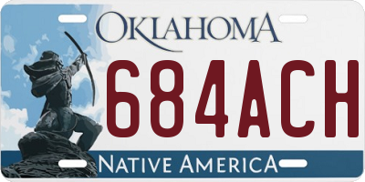 OK license plate 684ACH