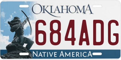 OK license plate 684ADG
