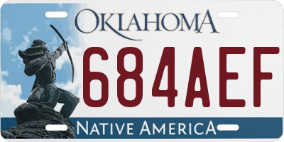 OK license plate 684AEF