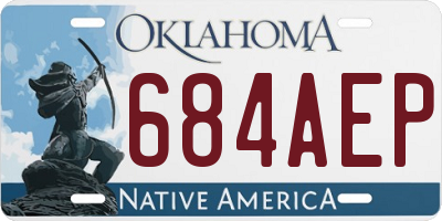 OK license plate 684AEP