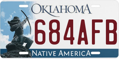 OK license plate 684AFB