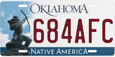 OK license plate 684AFC