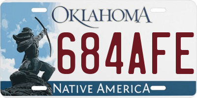 OK license plate 684AFE