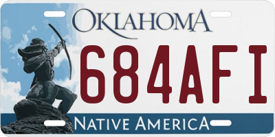 OK license plate 684AFI