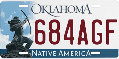 OK license plate 684AGF
