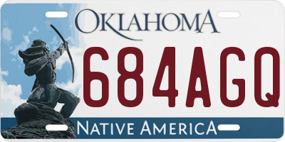 OK license plate 684AGQ