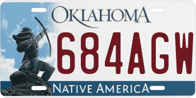 OK license plate 684AGW