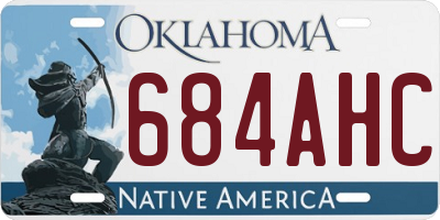OK license plate 684AHC