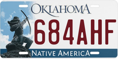 OK license plate 684AHF