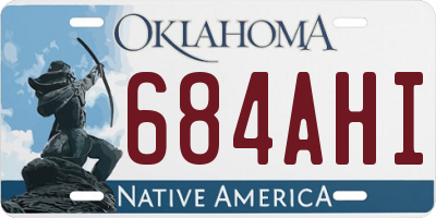 OK license plate 684AHI