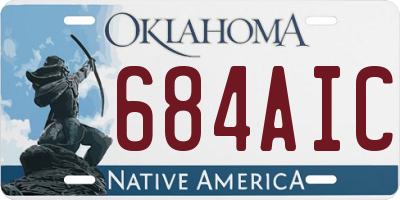 OK license plate 684AIC