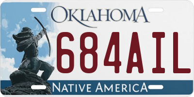 OK license plate 684AIL