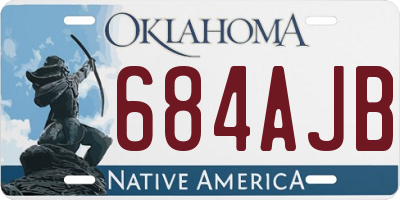 OK license plate 684AJB