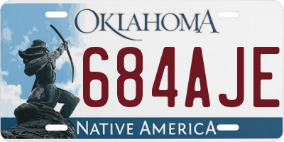 OK license plate 684AJE